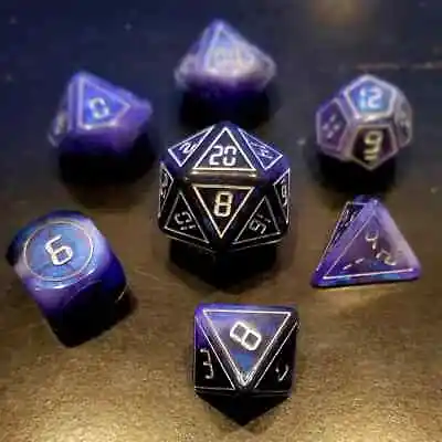 Digital Blue 7 Dice Set Polyhedral RPG DnD Dungeons Dragons Pathfinder D20 AD&D  • $14.95