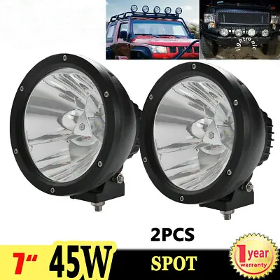 2X 7inch 45W Round LED Work Light Spot Driving Fog Lamp For Off-road Jeep 4x4 • $128.99