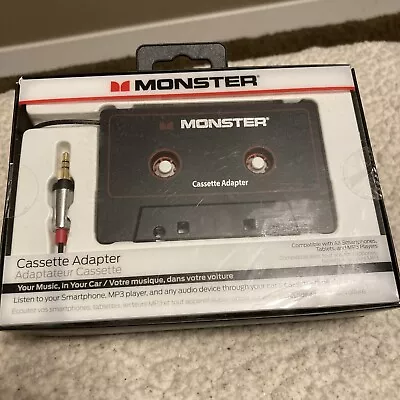 Monster Aux Cord Cassette Adapter 2016 ICarPlay For Car Tape Deck Aux To Dash • $15.99