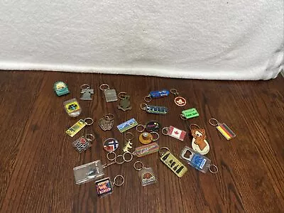 Lot Of 27 VTG /Modern Various United States Travel Destination Keychains Magnets • $49.99