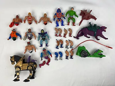 Vintage Masters Of The Universe Figures Lot He-Man MOTU PARTS BROKEN READ • $79.79