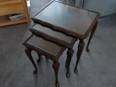£20 • Buy Nest Of 3 Mahogany Antique Style Tables