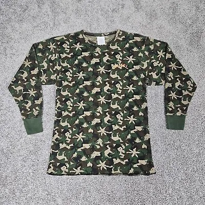 $24.88 • Buy Vintage Camel Shirt Men's Large Camouflage Thermal Cigarettes Merch 
