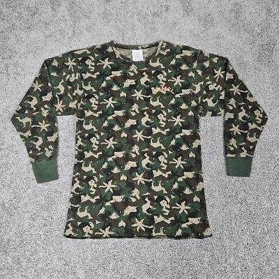 $24.88 • Buy Vintage Camel Shirt Men's Large Camouflage Thermal Cigarettes Merch 