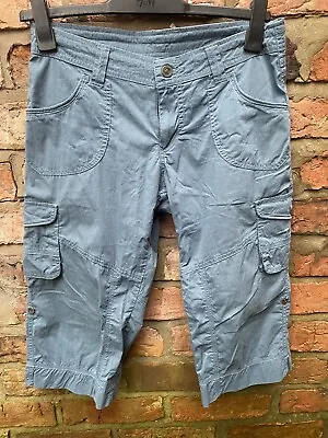 Kuhl Air Roll Up Cotton Blue Shorts Hiking Walking Lifestyle Size US 6 UK 8/10 • £21.95