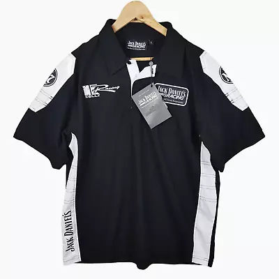 Jack Daniels Racing Polo Shirt Kelly New Mens Large L Embroiderd New With Tags • $99