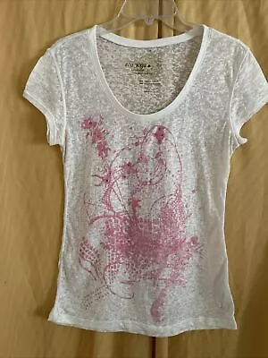 Eco Yoga Woman’s Organic Shirt Size Medium Pink W Sparkle • $13.94