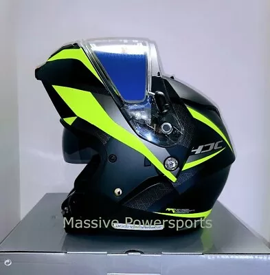 HJC C91 Taly Electric Modular SunScreen Snowmobile Helmet HI-VIZ 2XL Ugly Box • $179.99