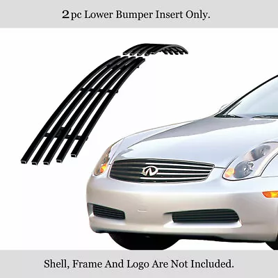 Fits 2003-2005 Infiniti G35 Coupe Bumper Stainless Black Billet Grille Insert • $44.99