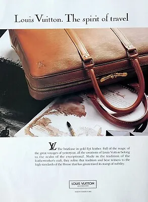 1992 LOUIS VUITTON Briefcase In Gold Epi Leather Vintage Magazine PRINT AD • $10.50