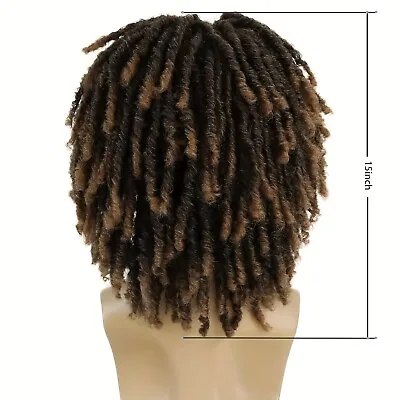 6Inch Short Braided Wig For Man Black Crochet Twist Hair Synthetic Wig Braids • $18.04