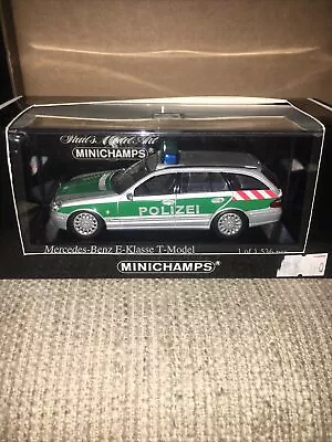 Minichamps Mercedes Benz E Klasse T Model Polizei 1:43 Scale Police E Class NEW • £59.99