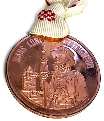 Vintage Mars London Marathon 1986 Finishers Medal With Ribbon • £20.30