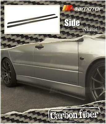 Carbon Fiber Side Skirt Extensions Fit For Mitsubishi Lancer Evolution EVO 7 8 9 • $256.50