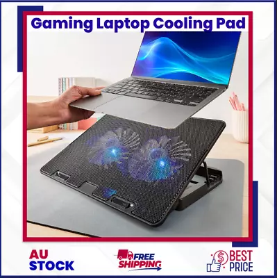 Portable Gaming Laptop Cooling Pad USB Ports Computer USB Fan Stand Cooler Table • $18.99