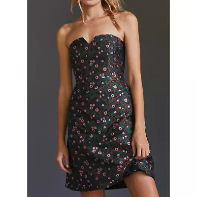 Eva Franco Women's Sweetheart Shimmery Jacquard Finish Mini Dress Size 8 • $40