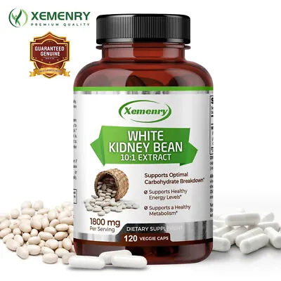 White Kidney Bean 1800mg - Fat & Carb Blocker Appetite Suppressant Weight Loss • £9.12