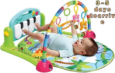 Baby Playmat Activity Gym Fitness Piano Rack Lay & Sit Boy Girl Music Arch Toys • £28.99