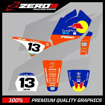 Yamaha Pw80 Graphics Kit Mx Motocross Peewee Graphics Mini Bike Pro Go Blu Org • $62.11