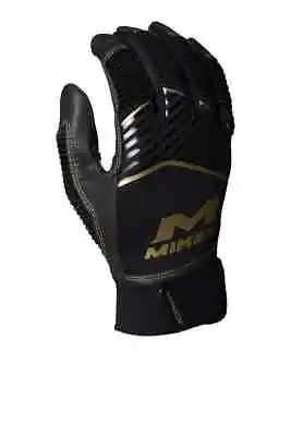 Miken Adult Gold MK7X Batting Gloves Extra Support Goat Skin Palm Pad MBGGLD • $39.95