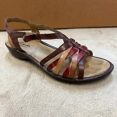 Women's Clarks Bendables Sandals Brown Size 7W   #82125 [05] • $24.95