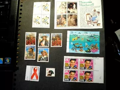 Lot Of ELVIS PRESLEY ROCKWELLAIDSfISH 29 CENT STAMPS  PLUS 50 CENT   Rockwell • $0.99