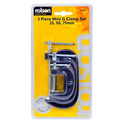 Rolson 14189 3pc G Clamp Set • £6.34