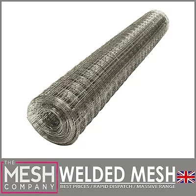 £17.99 • Buy 13mm Galvanised Weld Mesh Chicken Rabbit Mesh 1/2  X 1/2  19G 5 Metre X 600mm