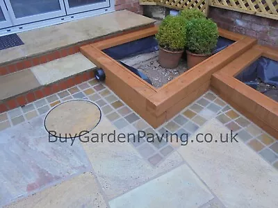 Raj Green Natural Cobble Setts 100x100 Full Packs Sandstone Driveway Edging  • £2.99