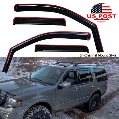 In Channel Smoke Window Visor Rain Guard For Lincoln Navigator Ford Expedition • $49.97