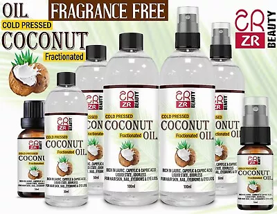 Pure Coconut Fractionated Oil MCT Carrier Oil Massage Hair Skin Moisturizer DIY • £3.49