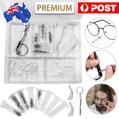 $7.95 • Buy Eyeglass Sun Glasses Optical Repair Tool Assortment Set Screw Nut Nose Pad Kit