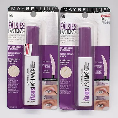 2X Maybelline The Falsies Overnight Conditioning Lash Mask 0.33 Fl Oz Each #190 • $2.99