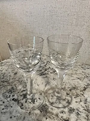 $18.99 • Buy Vintage Set Of Two Crystal Cordial/Sherry/Aperitif Glasses