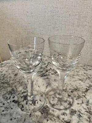 $18.99 • Buy Vintage Set Of Two Crystal Cordial/Sherry/Aperitif Glasses