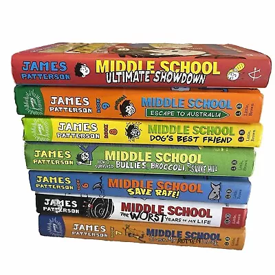 Lot Of 7 James Patterson Kids Books - Middle School Series Lot • $30
