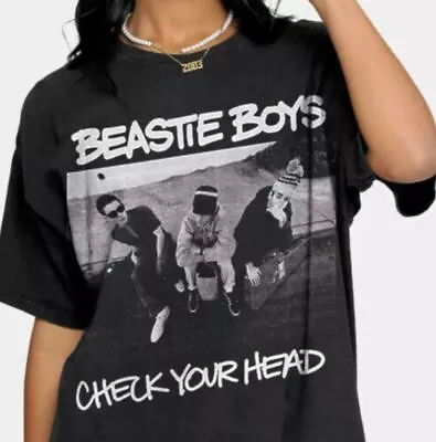 Vintage Fade Beastie -Boys Check Your Head T-Shirt Black Gift For Men Women HOT • $16.99