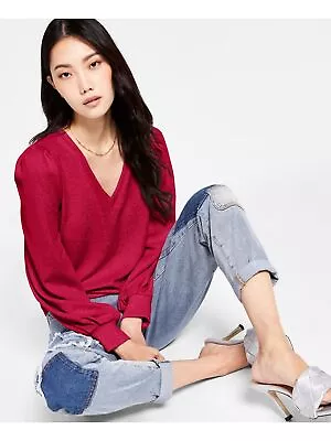 INC Womens Stretch Ribbed  Blouson Sleeve V Neck Sweater • $7.99