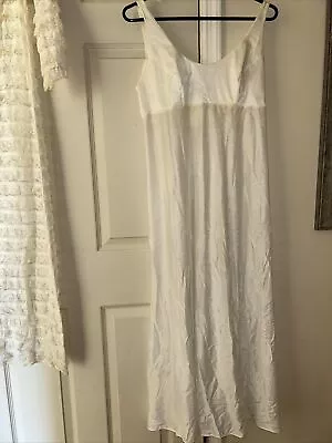 Vintage Alice Maloof Cream Nightgown Negligee Peignoir Set Lace Over Dress Large • $30.25