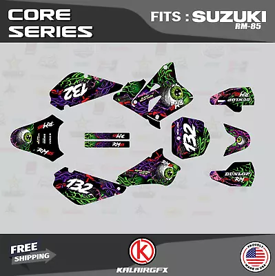 Graphics Kit For Suzuki RM85 (2001-2023) RM 85 Core - GREEN • $54.99