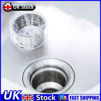 Kitchen Sink Strainer Mesh Bag Anti Clogging Disposable Food Catcher (100Pcs) UK • £4.69