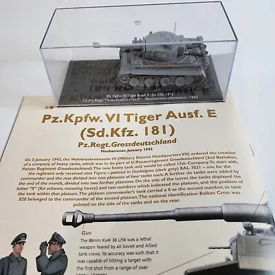 Combat Tanks 1:72 #1 Pz.Kpfw. VI Tiger Grossdeutschland Neuhammer Germany 1943 • $40