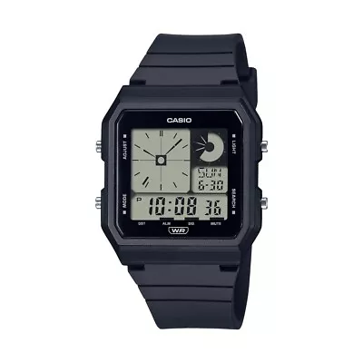 Wristwatch CASIO LF-20W-1AEF Silicone Black Chrono Alarm Timer Vintage • $107.09