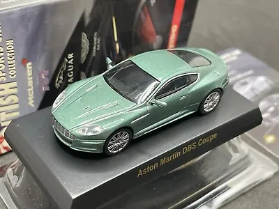 Kyosho 1/64 British Sports Car Aston Martin DBS Coupe Green Diecast Model 38G3 • $36