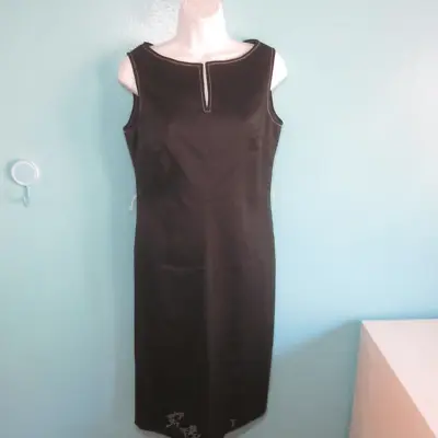 Morton Myles For Billy Marks Womens Size M Vintage Black Sheath Dress Rear Zip • $125