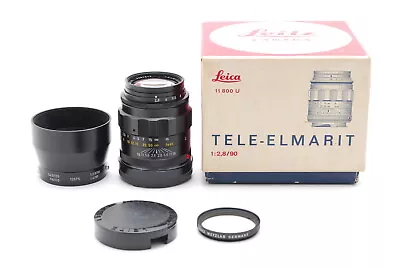 [A- Mint] Leica TELE-ELMARIT M 90mm F/2.8 Lens Black Fat Canada W/Box JAPAN 8821 • $1149.99