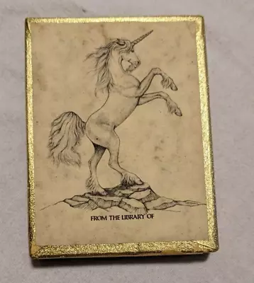 Vintage Antioch Bookplate Company Ex Libris Unicorn  40 In Box(open Package) • $14