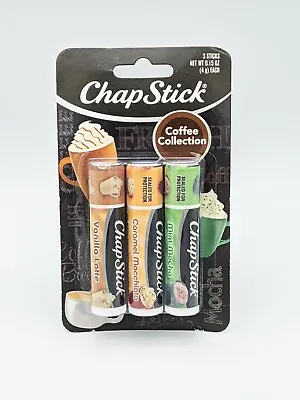 Chapstick Coffee Collection Vanilla Latte Caramel Macchiato Mint Mocha  3 Sticks • $9.99
