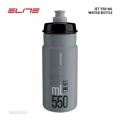 Elite JET Cycling Water Bottle BPA Free : 550ml GREY/BLACK • $7.99