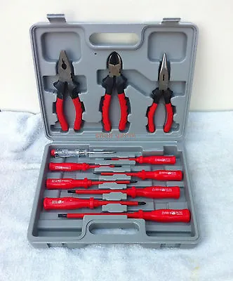 £17.99 • Buy Electricians Screwdriver Set Tool Electrical Fully Insulated 11pc With Case 038C